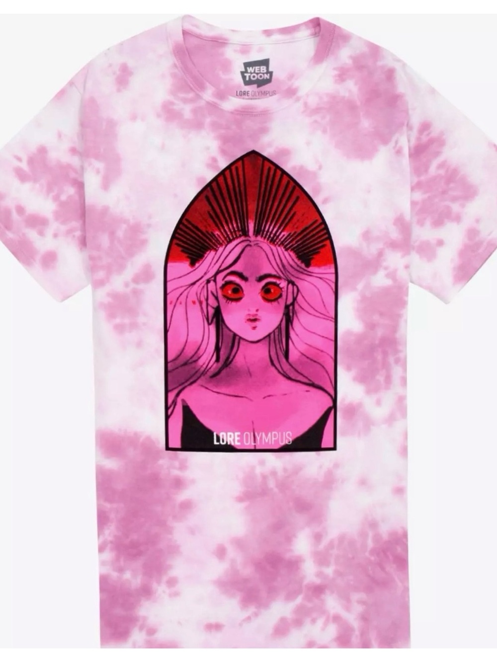 Olympus Pink Tie-Dye Persephone Graphic Tee Size Medium